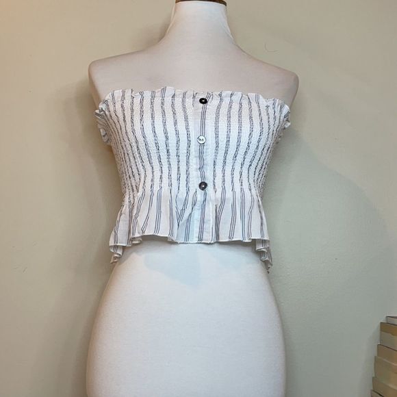 EM & ELLE BOUTIQUE STRIPED BANDEAU TOP NWT - Picture 4 of 12